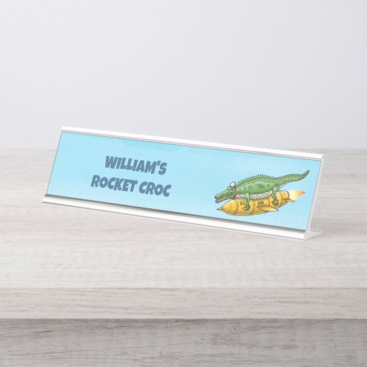 Rocket Croc Bureau Naambordje (Voorkant)