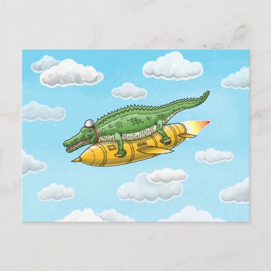 Rocket Croc Feestdagenkaart (Voorkant)