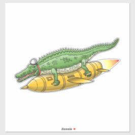 Rocket Crocodile Sticker