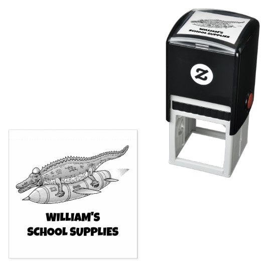 Rocket Crocodile Zelfinktende Stempel (In situ)