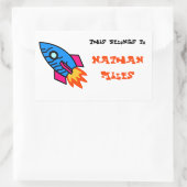 Rocket "Dit hoort bij.." Rechthoekige sticker (Tas)