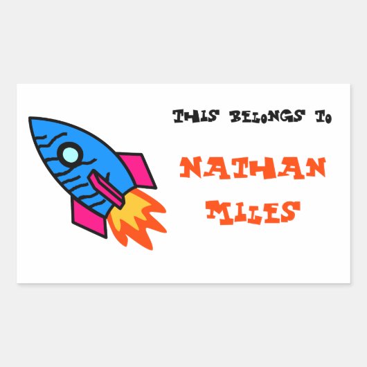 Rocket "Dit hoort bij.." Rechthoekige sticker (Voorkant)