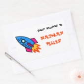 Rocket "Dit hoort bij.." Rechthoekige sticker (Envelop)