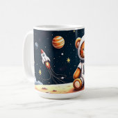Rocket Dromen Teddy Astronaut Koffiemok (Voorkant links)