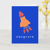 Rocket felicitatiekaart kaart (Gele Bloem)