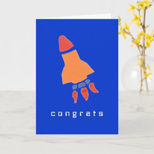 Rocket felicitatiekaart kaart (Gele Bloem)