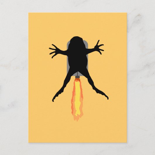 Rocket Frog Briefkaart (Voorkant)