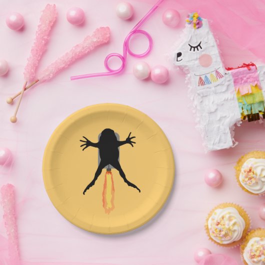 Rocket Frog Papieren Bordje (Feest)