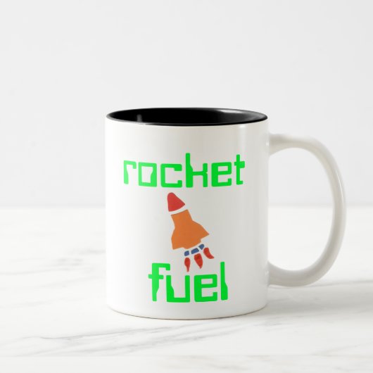 Rocket Fuel Father's Day Gift Tweekleurige Koffiemok (Rechts)