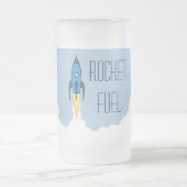 Rocket Fuel Funny Alcohol Drink Humor Quote Brew Matglas Bierpul (Center)