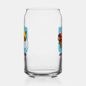 Rocket Fuel Funny Flying Jet Tortoise Cartoon Blikvorm Glas (Rechts)