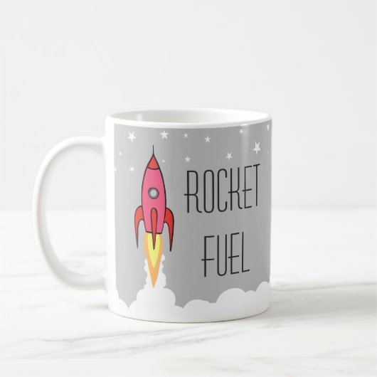 Rocket Fuel Funny Motivatie Caffeine Java Humor Koffiemok (Links)