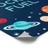 Rocket Fuel Space Astronaut Planets Birthday Poster (Hoek)