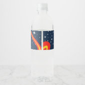 Rocket Fuel Space Water Bottle Label Waterfles Etiket (Achterkant)