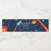 Rocket Fuel Space Water Bottle Label Waterfles Etiket (Enkel label)