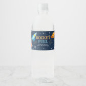 Rocket Fuel Space Water Bottle Label Waterfles Etiket (Voorkant)
