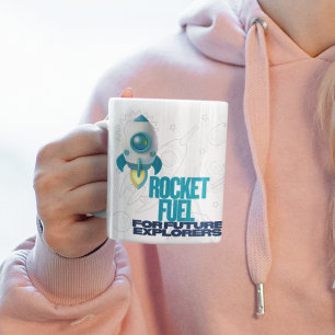 Rocket Fuel voor ontdekkingsreizigers Blauwe kinde Koffiemok