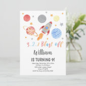 Rocket Galaxy Theme voor kinderen Kaart (Staand voorkant)