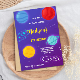 Rocket & Galaxy Theme voor kinderen Kaart