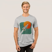 Rocket Graphic T-Shirt Tri-Blend Shirt (Voorkant volledig)