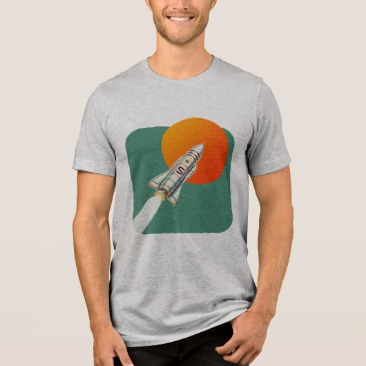 Rocket Graphic T-Shirt Tri-Blend Shirt (Voorkant)