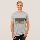Rocket Graphic T-Shirt Tri-Blend Shirt (Voorkant volledig)