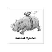 Rocket Hippo Rubberstempel (Afrduk)