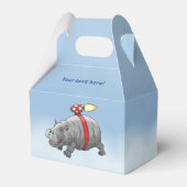 Rocket Hippo Verjaardag Bedankdoosjes (Voorkant Zijde)
