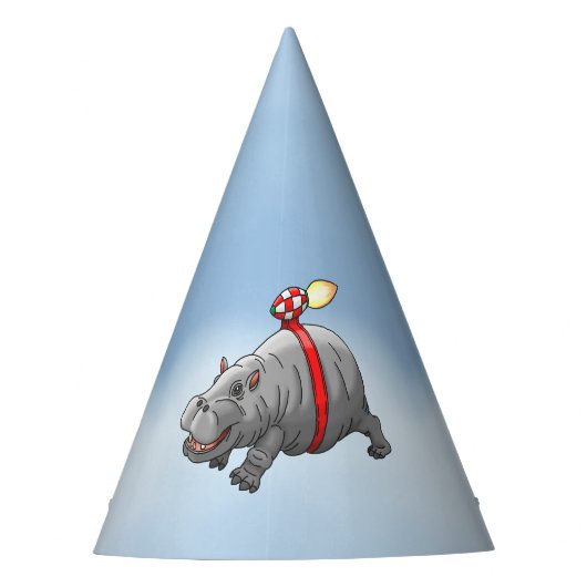 Rocket Hippo Verjaardag Feesthoedjes (Voorkant)