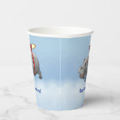Rocket Hippo Verjaardag Papieren Bekers (Rechts)