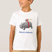 Rocket Hippo Verjaardag T-shirt (Voorkant)