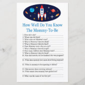 Rocket Hoe goed ken je baby shower game? (Voorkant)