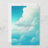 Rocket in Sky Space Thema Verjaardag Uitnodiging (Achterkant)