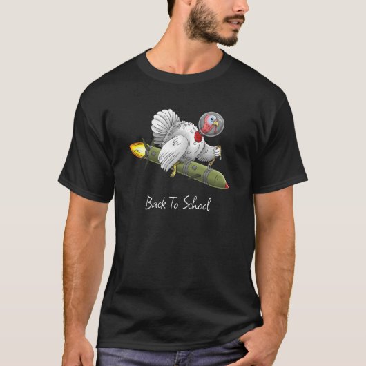 Rocket Kalkoen Terug naar School T-shirt (Voorkant)