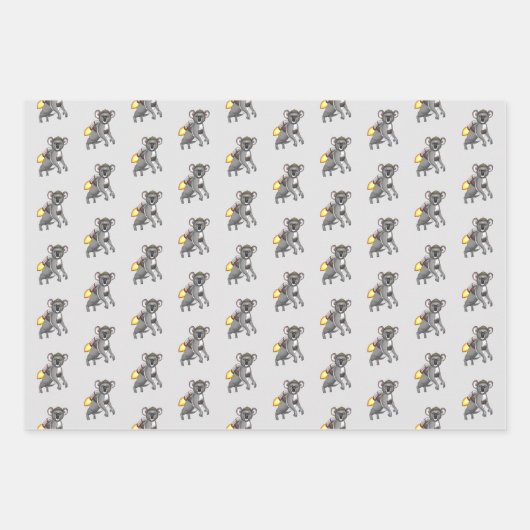 Rocket Koala-Beer Inpakpapier Vel (Voorkant 3)