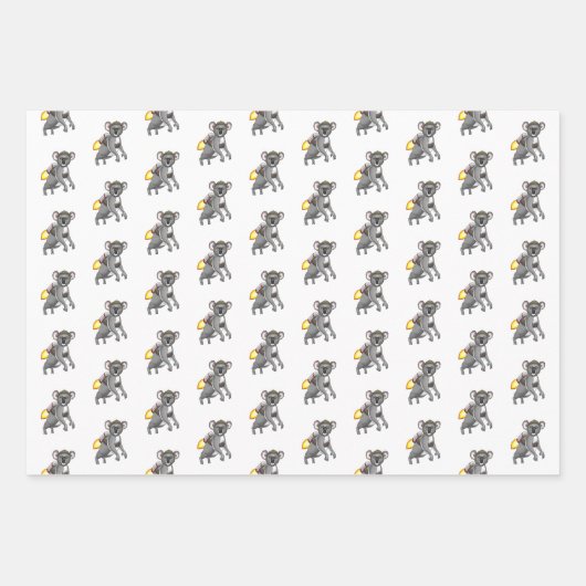 Rocket Koala-Beer Inpakpapier Vel (Voorkant 2)