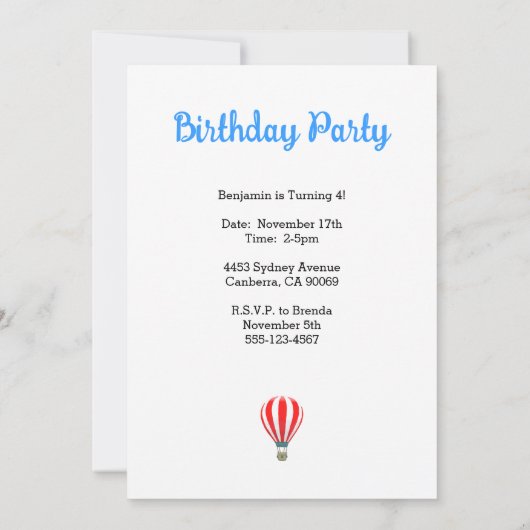 Rocket Koala-Beer Kaart (Achterkant)