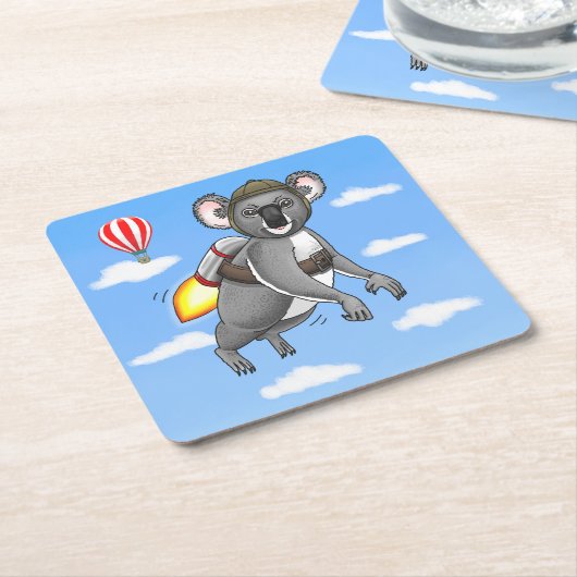 Rocket Koala-Beer Kartonnen Onderzetters (Schuin)