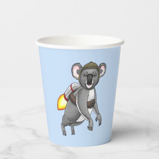 Rocket Koala-Beer Papieren Bekers (Achterkant)