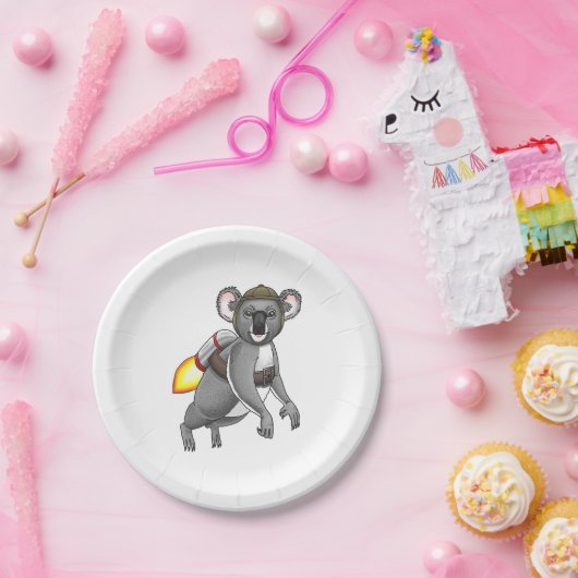 Rocket Koala-Beer Papieren Bordje (Feest)