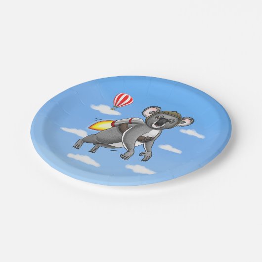 Rocket Koala Papieren Bordje (Gekanteld)
