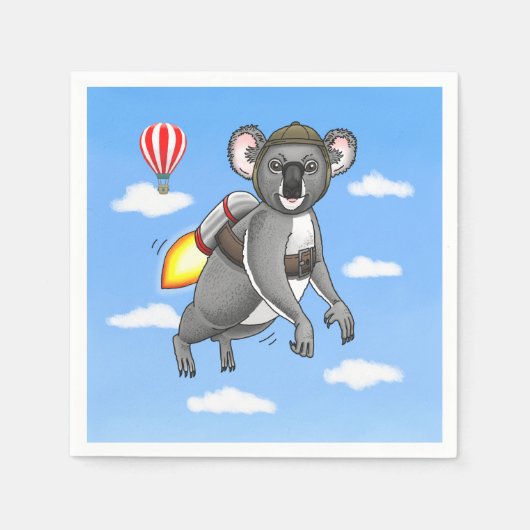 Rocket Koala Servet (Voorkant)