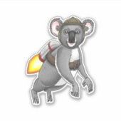 Rocket Koala Sticker (Voorkant)