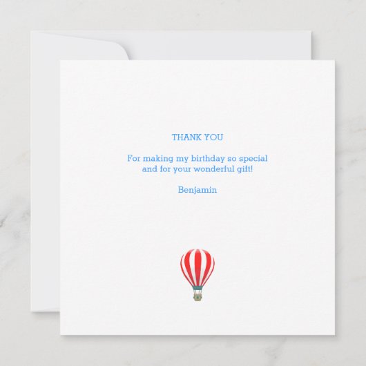 Rocket Koala Verjaardag Bedankkaart (Achterkant)