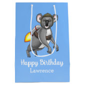 Rocket Koala Verjaardag Medium Cadeauzakje (Achterkant)