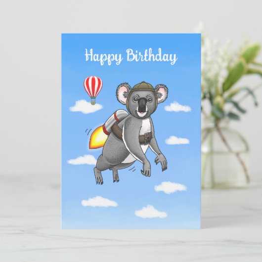 Rocket Koala's Jetpack Ride Kaart (Staand voorkant)