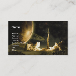 Rocket lanceren Regular Business Card Template Visitekaartje