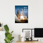 Rocket Launch | Bereik voor de sterren Poster (Thuiskantoor)