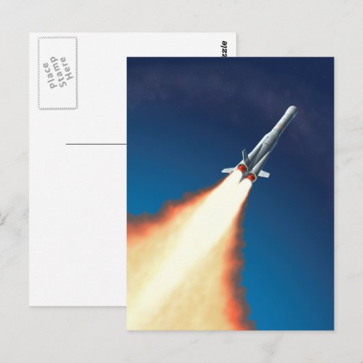 Rocket Launch Briefkaart (Voorkant / Achterkant)