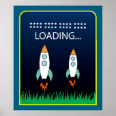 Rocket Launch Fun gevuld, kleurrijk en Sci-Fi Poster (Voorkant)